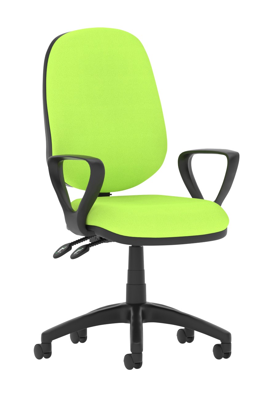 Dynamic Eclipse Ii Operator Chair Permanent Contact Fabric Fixed Armrest Green 120 Kg Eclipse Ii 600 X 600 X 970 Mm