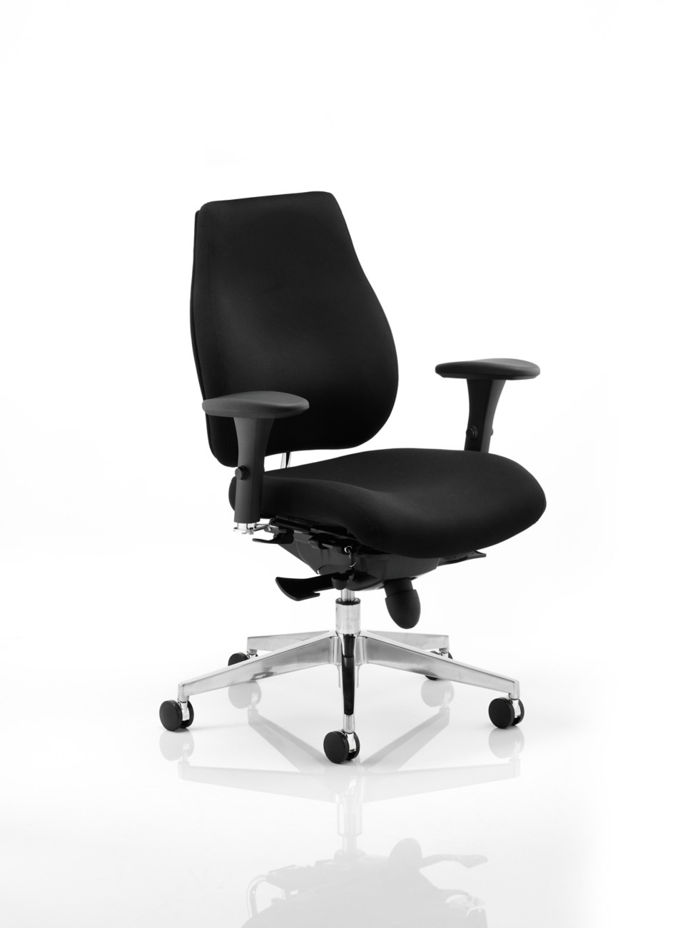 Dynamic Stevia Posture Chair Synchro Tilt Fabric Optional Armrest Black 150 Kg Chiro Plus Ergo 710 X 690 X 1,010 Mm
