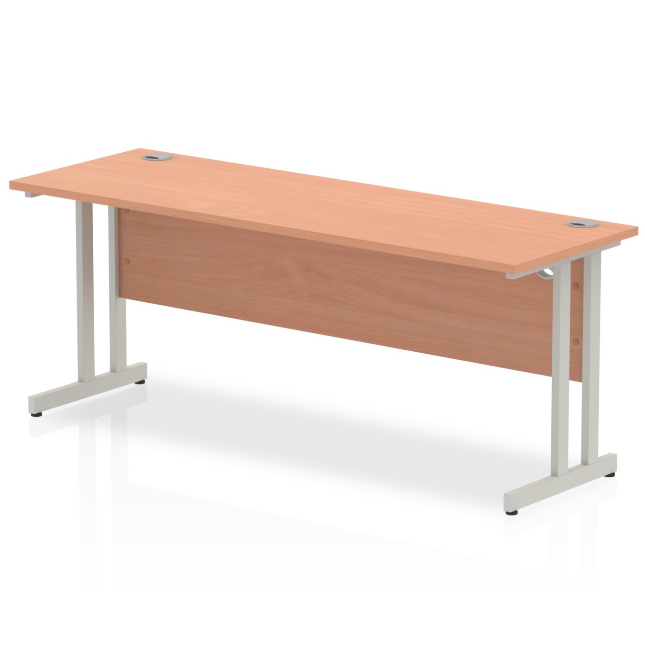 Dynamic Impulse Straight Desk Rectangular Beech Cantilever 1,800 (W) X 600 (D) X 730 (H) Mm Mfc (Melamine Faced Chipboard)