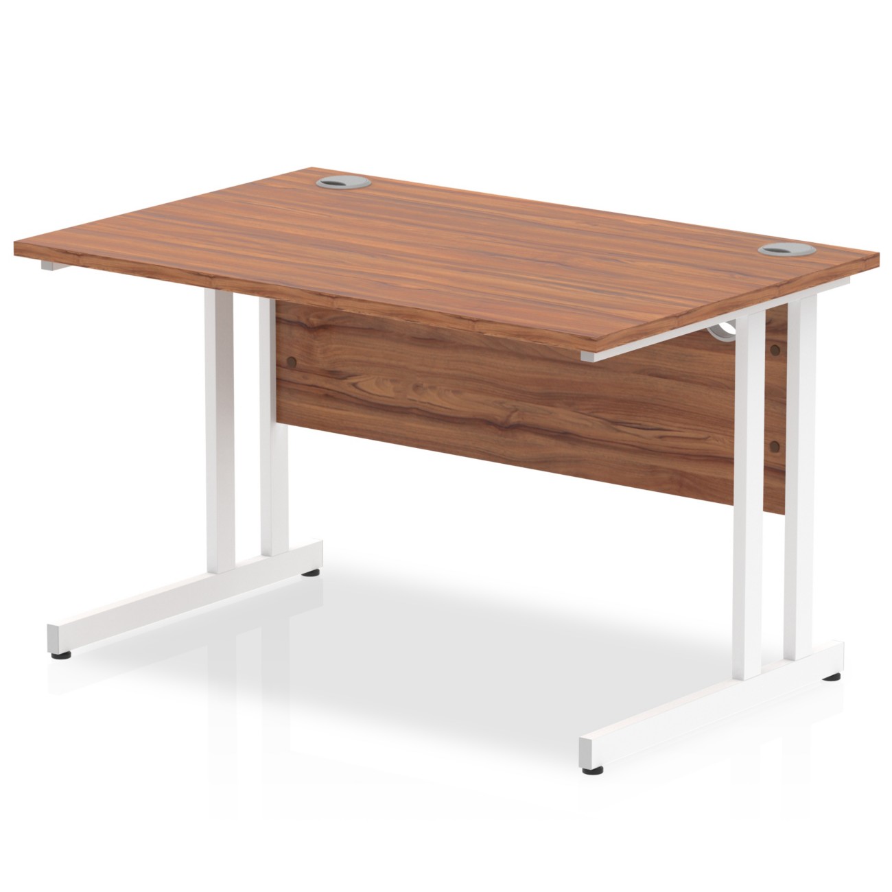 Dynamic Impulse Straight Desk Rectangular Walnut Cantilever 1,200 (W) X 800 (D) X 730 (H) Mm Mfc (Melamine Faced Chipboard)