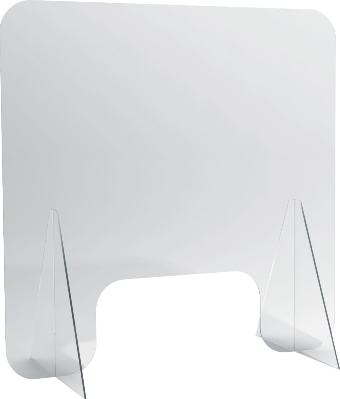 helit Mobile Schutzscheibe für Tisch und Theke "The Guard" Plexiglas Transparent 600 x 600 mm 3 Stück