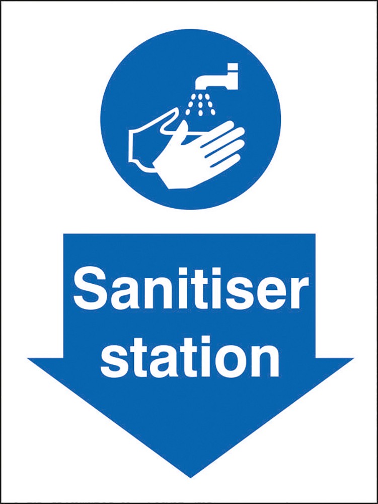 Stewart Superior Health And Safety Sign Sanitiser Station Adhesive Plastic 15 X 20 Cm M402srp