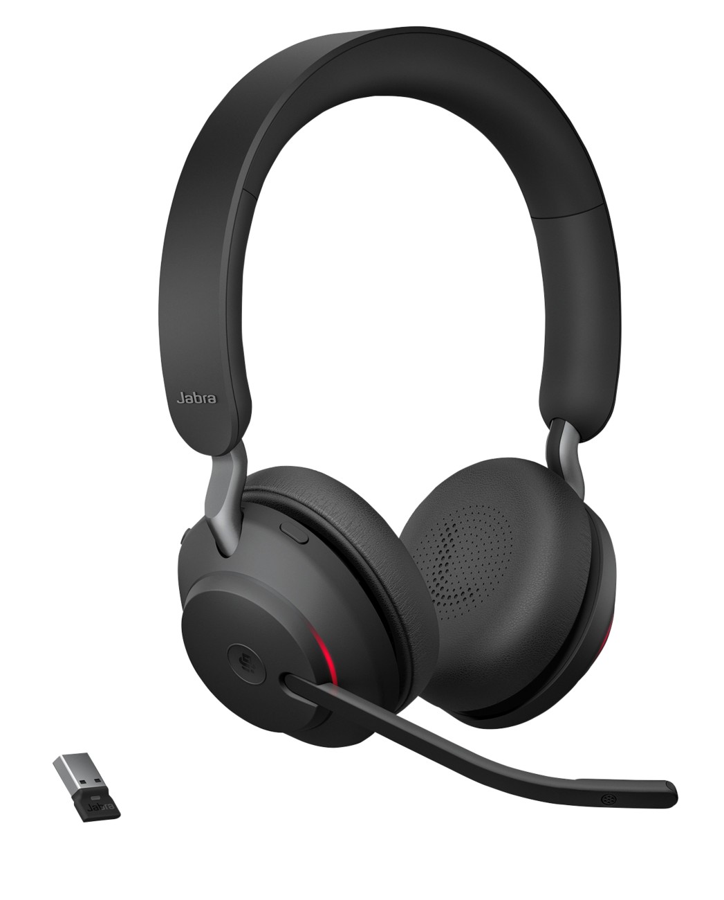 Jabra Evolve2 65 Kabellos Headset Bluetooth, USB Mit Mikrofon Stereo Schwarz 1112352