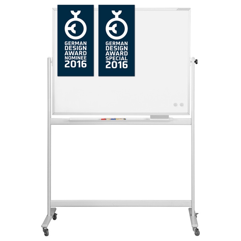 Thumbnail - magnetoplan Design Mobiles Whiteboard Magnetisch Emaille Beidseitig 150 (B) x 100 (H) cm
