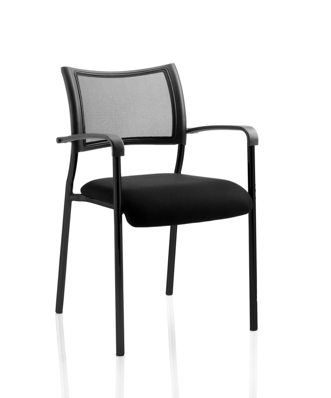 Dynamic Brunswick Visitor Chair Fabric Mesh Fixed Armrest Black 115 Kg Brunswick 550 X 610 X 840 Mm