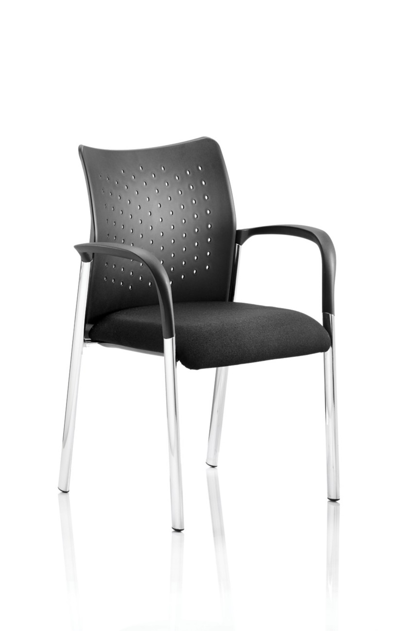 Visitor Chair Black With Arms - BR000010 - Image 5