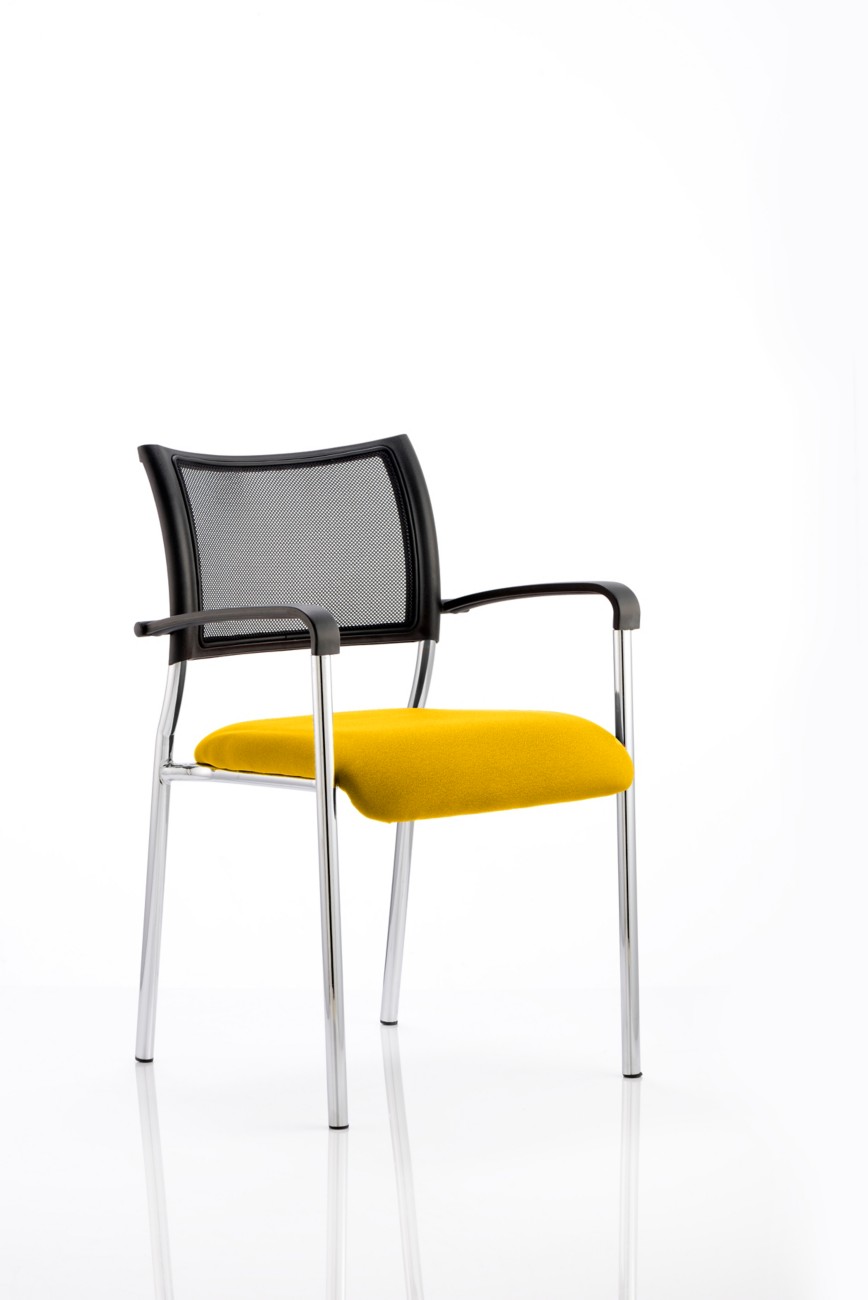 Dynamic Brunswick Visitor Chair Fixed Armrest Canary Yellow 115 Kg Brunswick 550 X 610 X 840 Mm