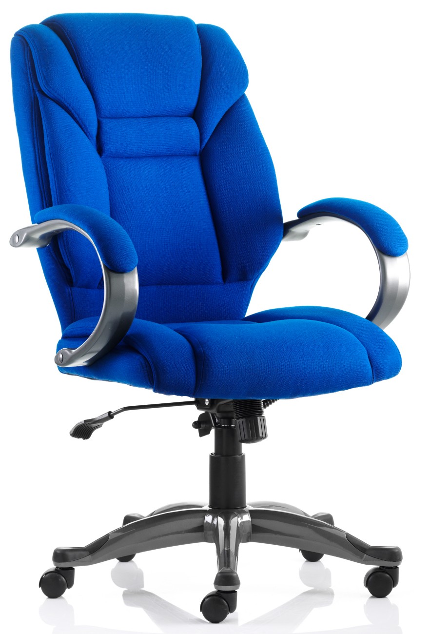 Executive Chair Blue Fabric With Arms - EX000031 - Image 4