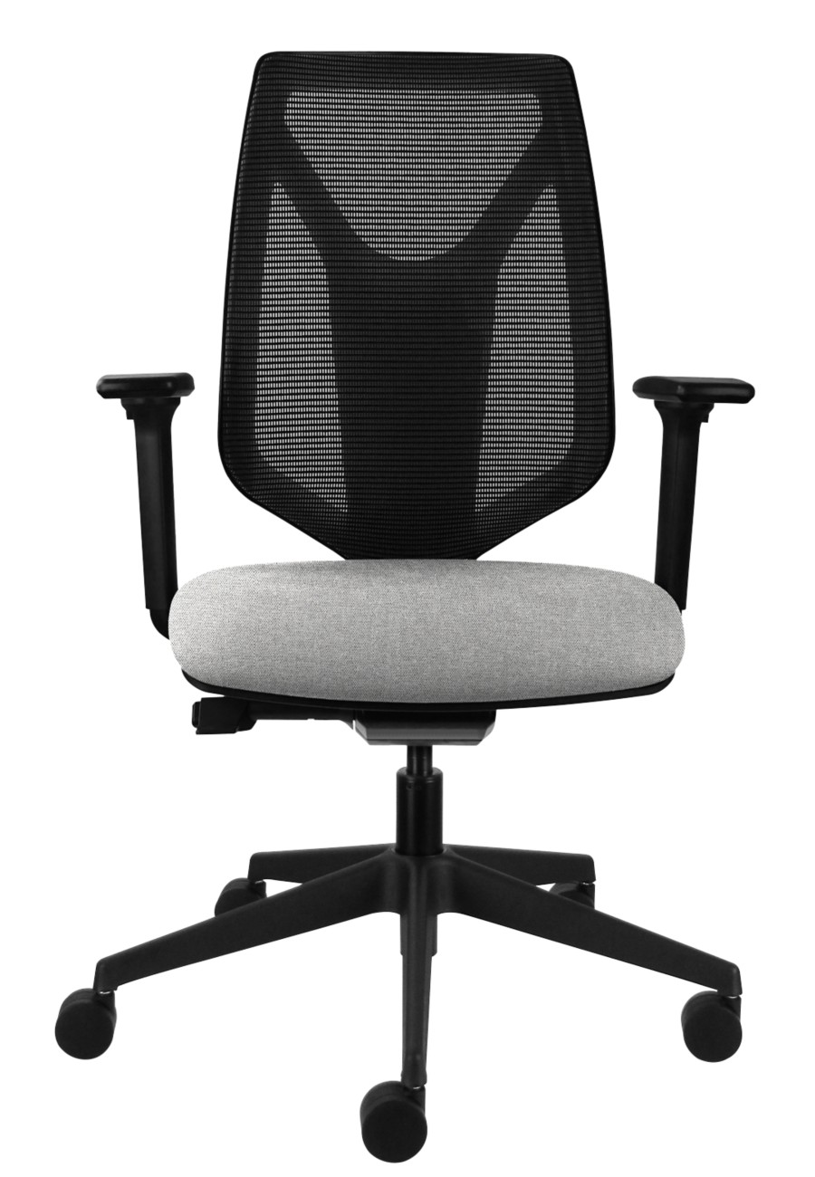 Office Chair Synchro Tilt Fabric 2D Armrest Grey 150 kg Ultra 495 x 510 x 1,020 mm