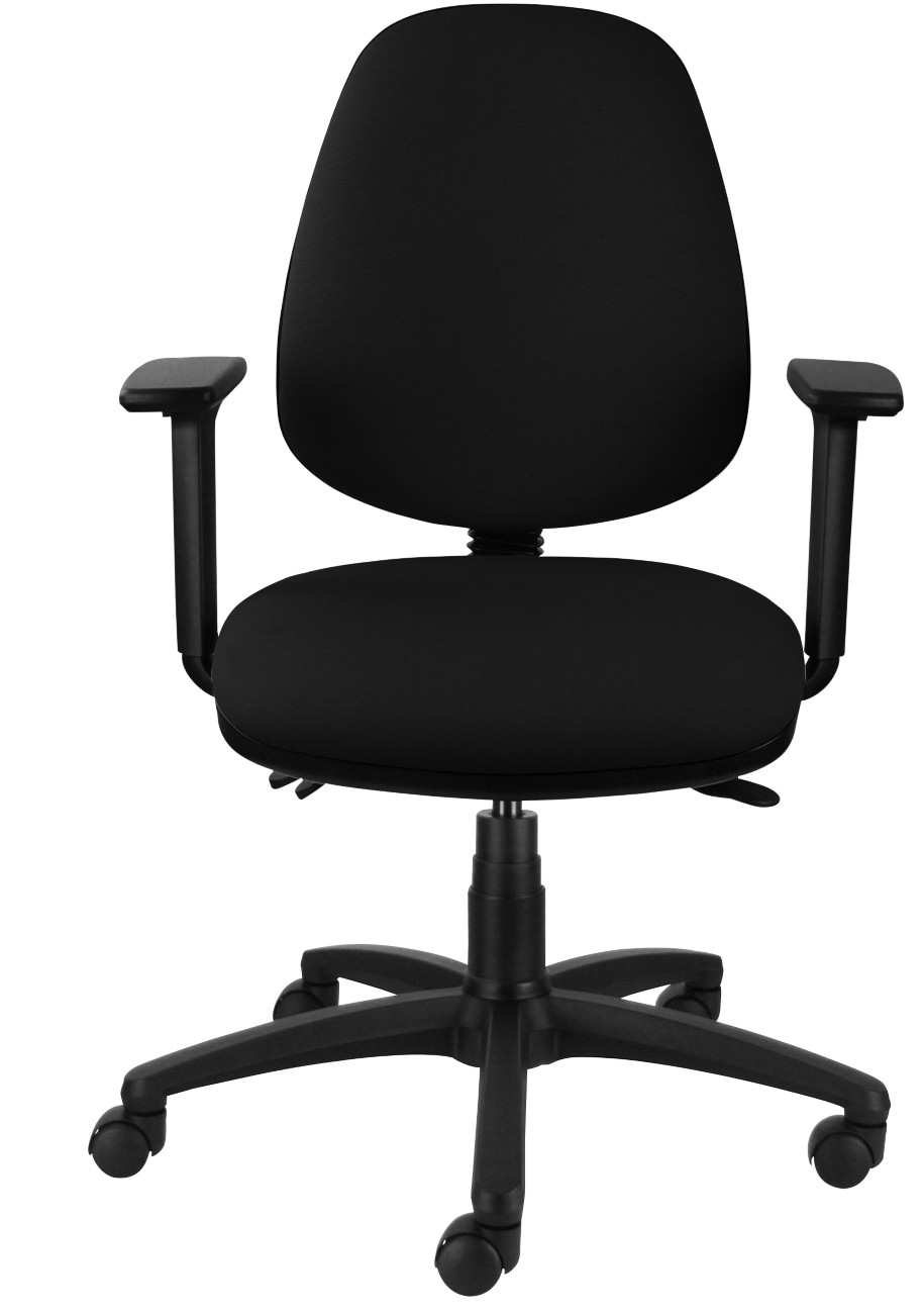 Energi-Plus Office Chair Basic Tilt Fabric Height-Adjustable Armrest Height-Adjustable Seat Black 150 Kg Task High Back