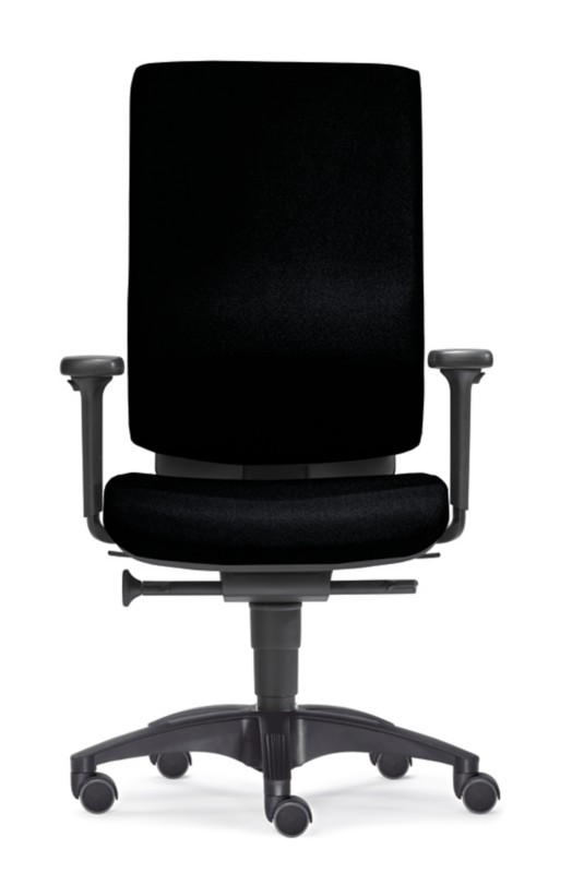 Thumbnail - SITWELL STEIFENSAND Bürostuhl Cube M mit Armlehnen Schwarz Lendenwirbelstütze Stoff 130 kg