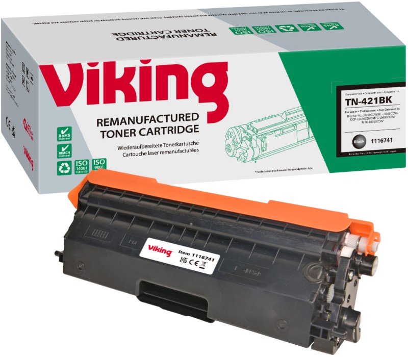 Viking TN-421BK Compatible Brother Toner Cartridge Black