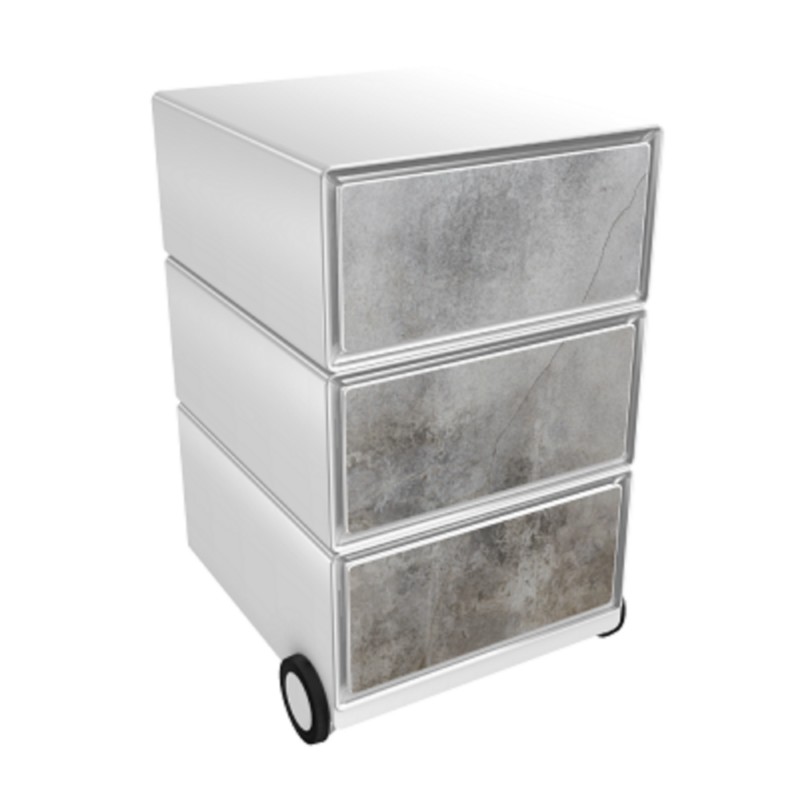 Armoire à tiroirs sur socle mobile Paperflow avec 3 tiroirs