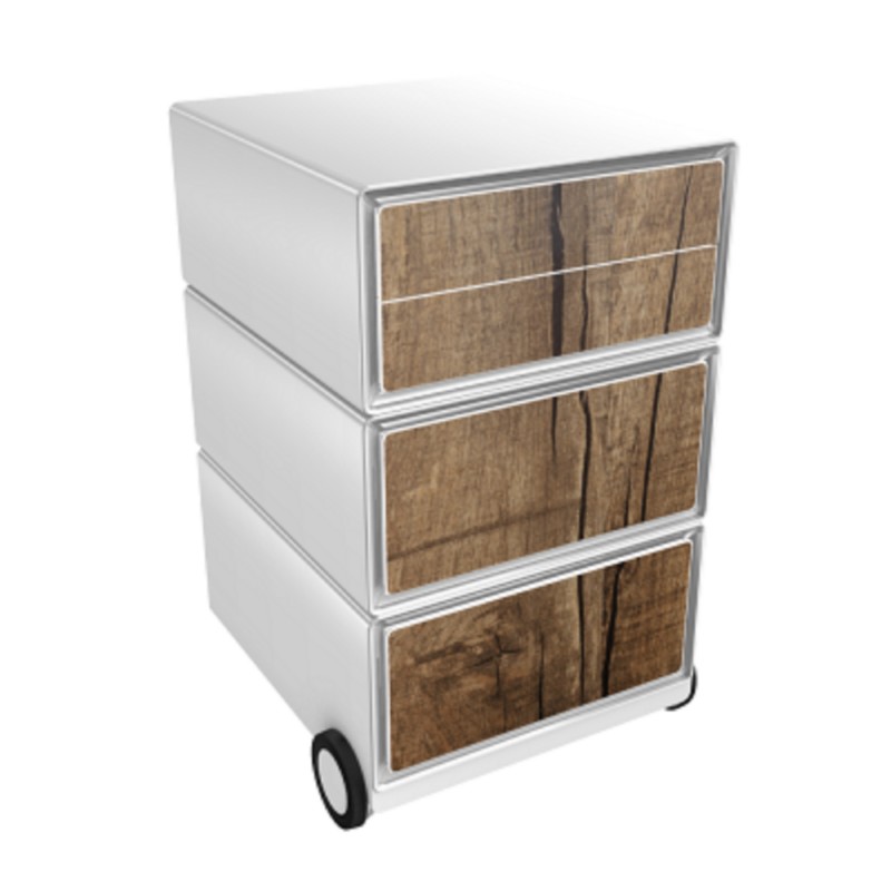 Thumbnail - PAPERFLOW Rollcontainer easyBox 4 horizontale Schubladen 642x390x436mm PERSO BAUMSTAMM