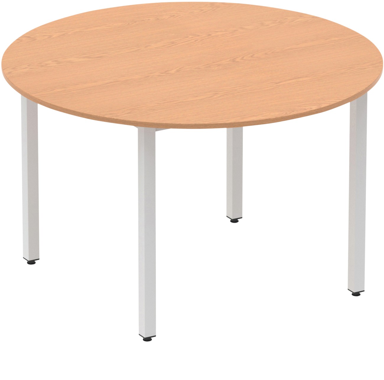 Dynamic Impulse Circle Conference Table Mfc (Melamine Faced Chipboard) Light Brown Silver 1,200 X 1,200 X 740 Mm