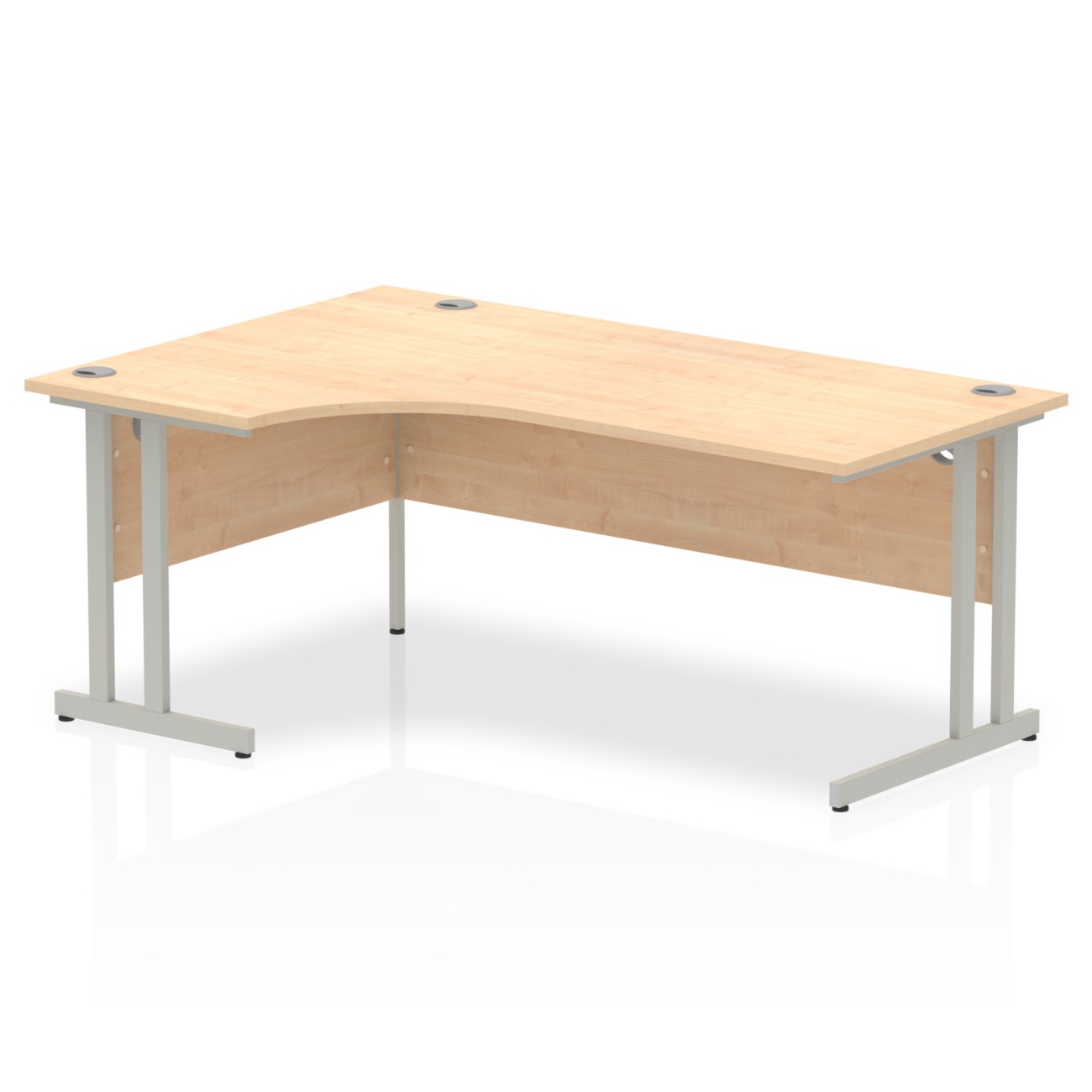 Dynamic Impulse Left Hand Desk Corner Maple Cantilever 1,800 (W) X 1,200 (D) X 730 (H) Mm Mfc (Melamine Faced Chipboard)