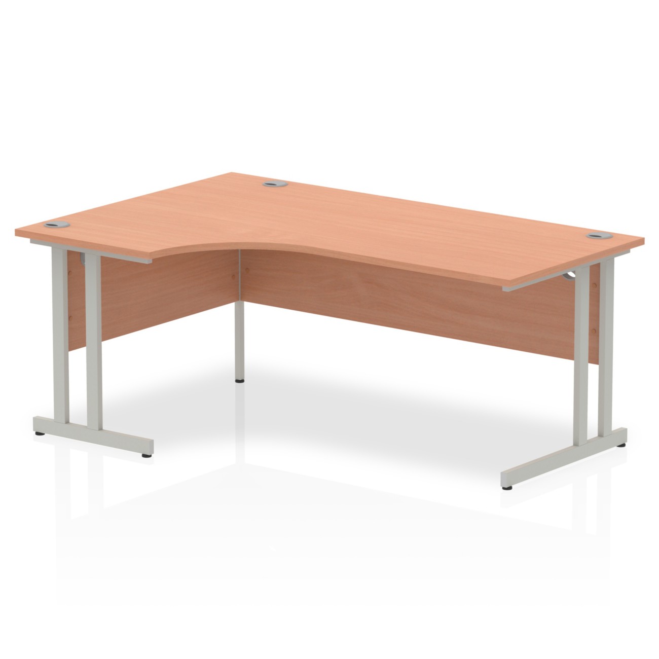 Dynamic Impulse Left Hand Desk Freeform Beech Cantilever 1,800 (W) X 1,200 (D) X 730 (H) Mm Mfc (Melamine Faced Chipboard)