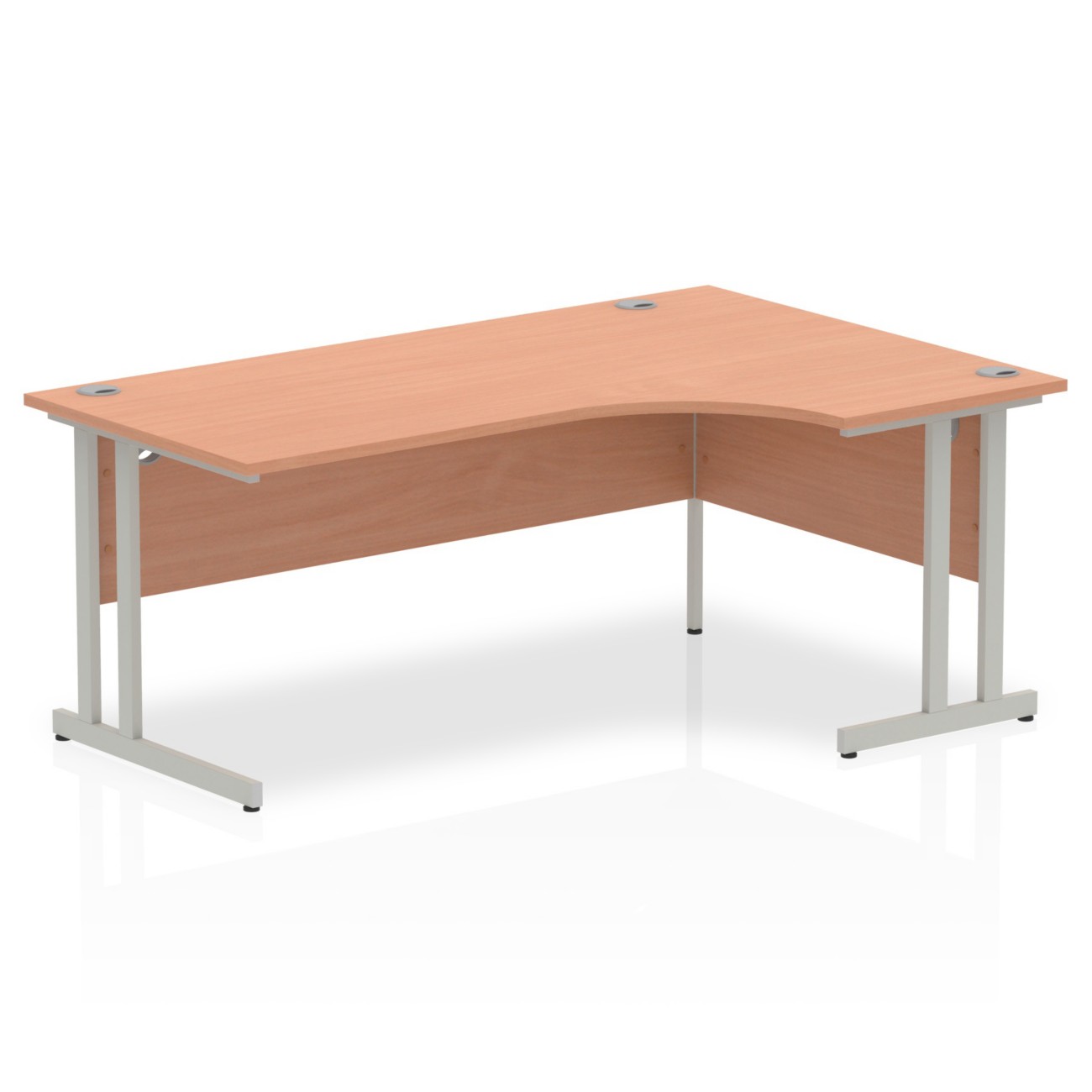 Dynamic Impulse Right Hand Desk Freeform Beech Cantilever 1,800 (W) X 1,200 (D) X 730 (H) Mm Mfc (Melamine Faced Chipboard)
