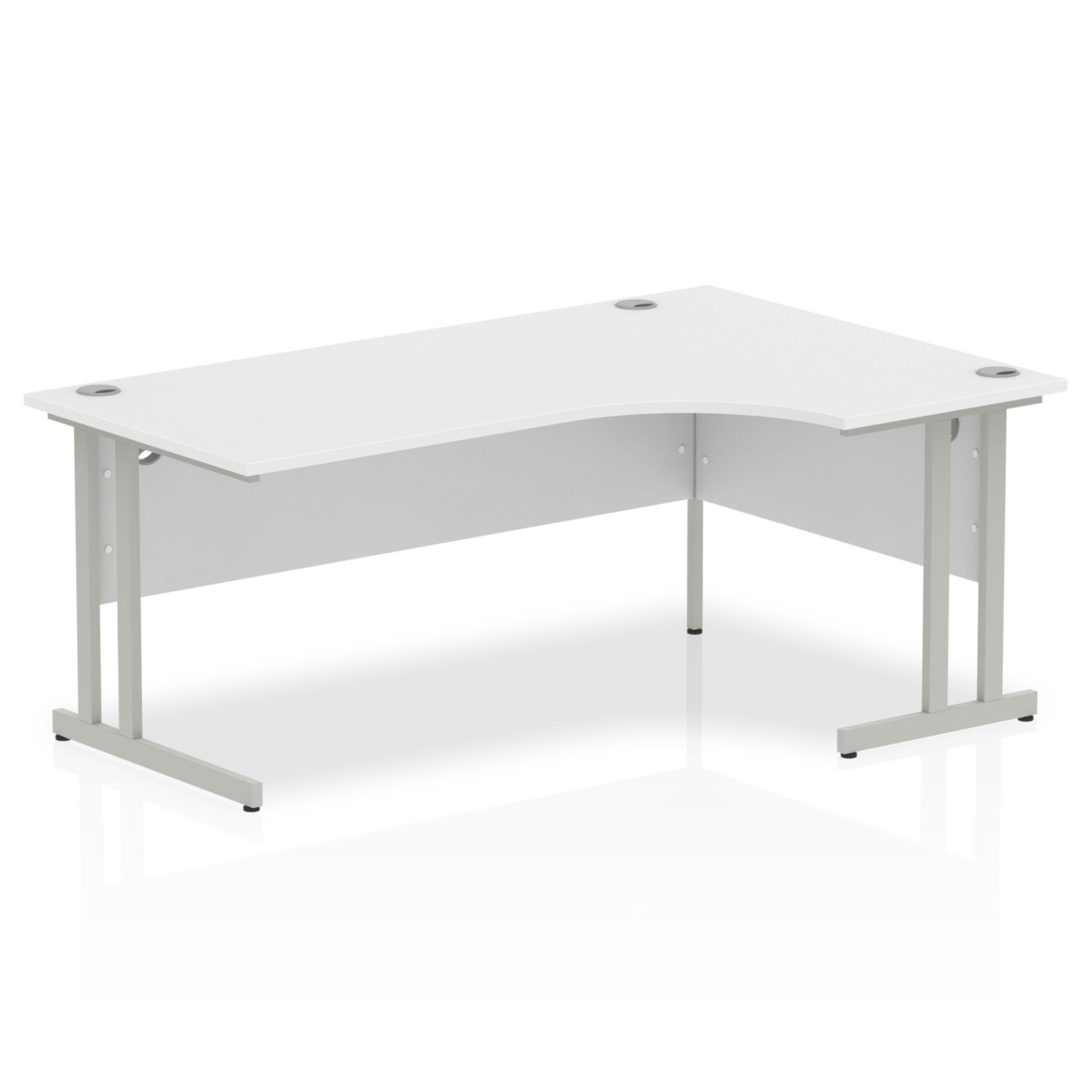 Dynamic Impulse Right Hand Desk Corner White Cantilever 1,800 (W) X 1,200 (D) X 730 (H) Mm Mfc (Melamine Faced Chipboard)