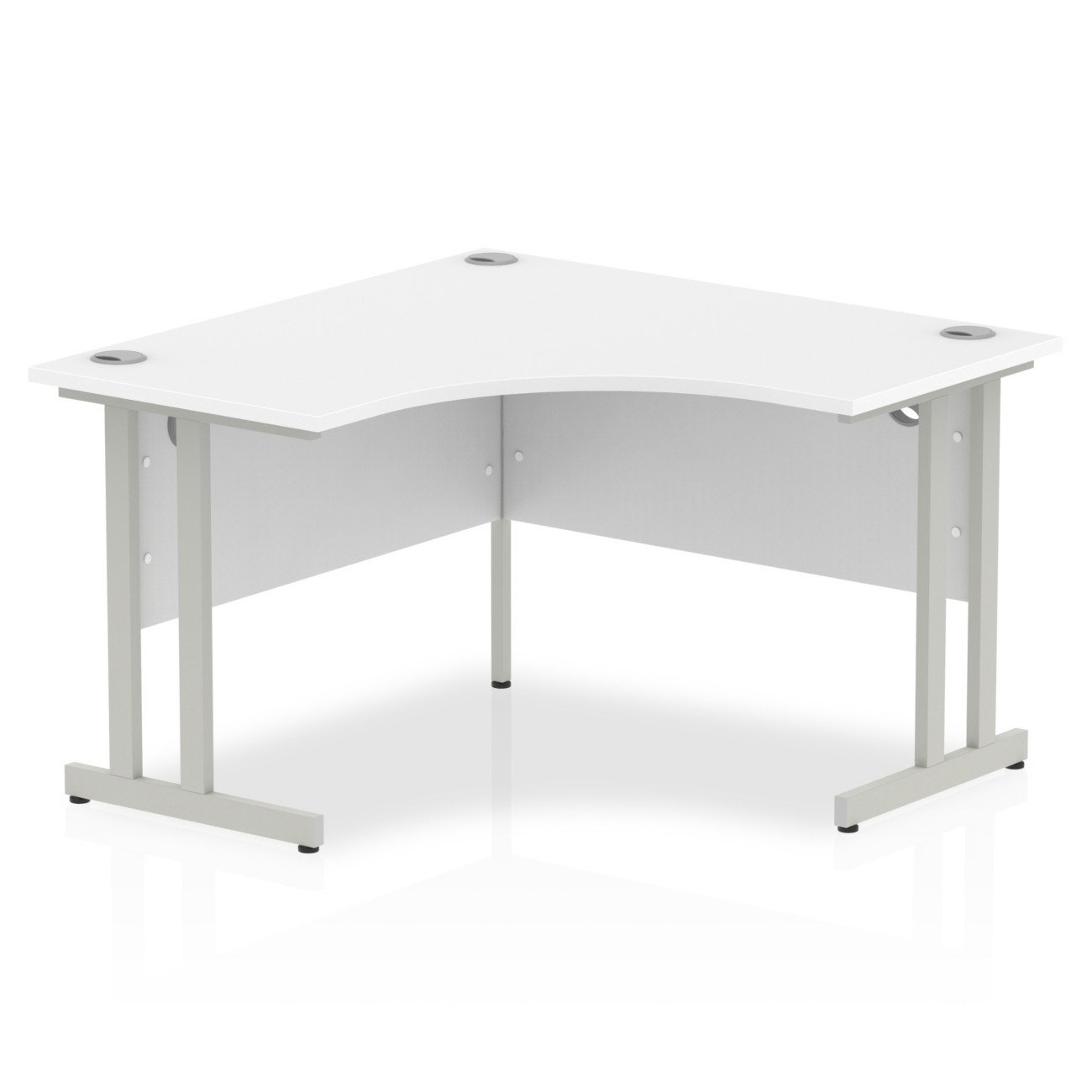 Dynamic Impulse Corner Desk Corner White Cantilever 1,200 (W) X 1,200 (D) X 730 (H) Mm Mfc (Melamine Faced Chipboard)
