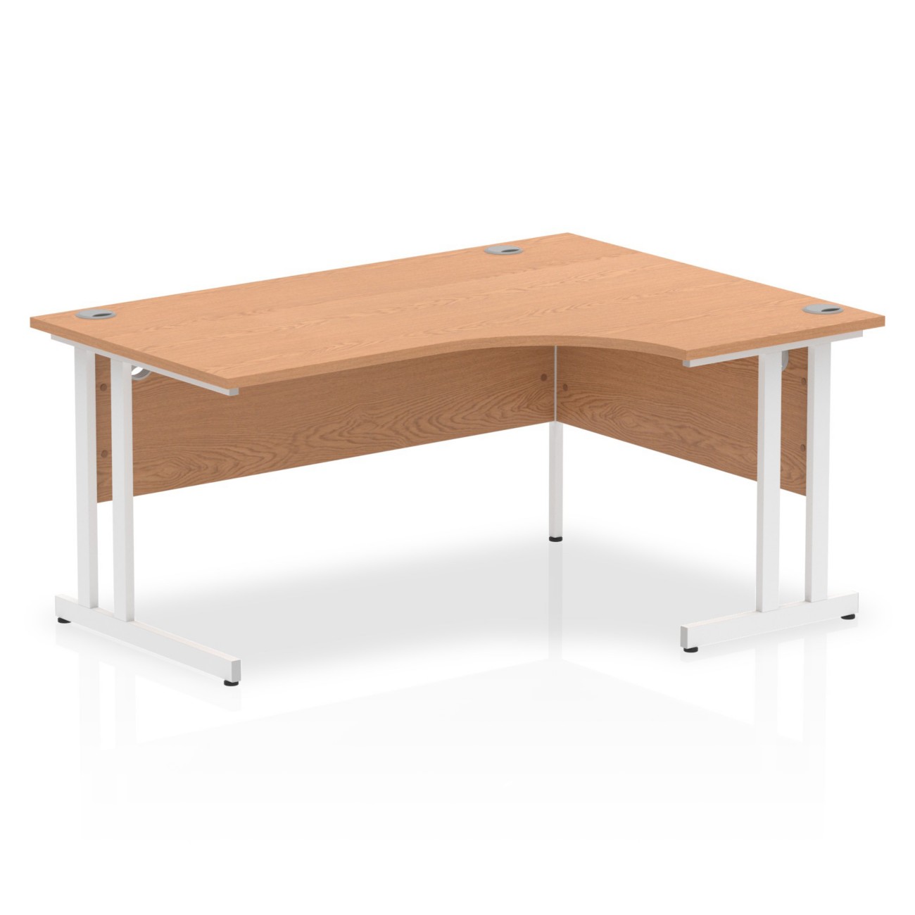 Dynamic Impulse Right Hand Desk Corner Oak Cantilever 1,600 (W) X 1,200 (D) X 730 (H) Mm Mfc (Melamine Faced Chipboard)