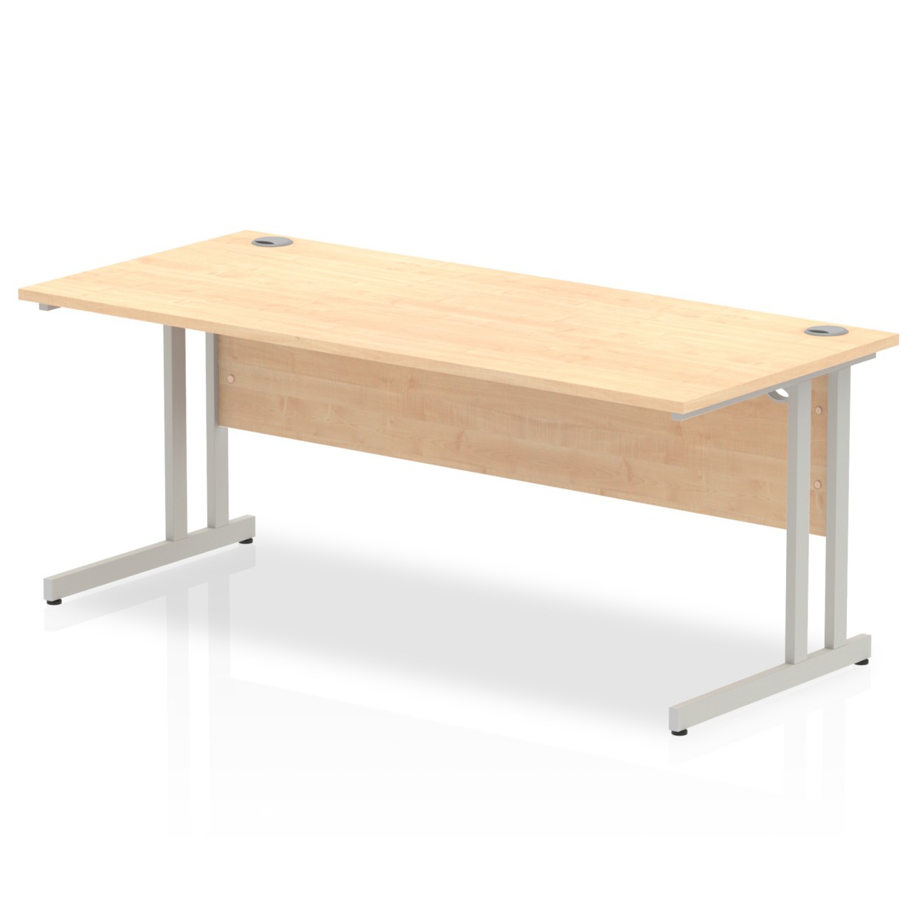 Dynamic Impulse Straight Desk Rectangular Maple Cantilever 1,800 (W) X 800 (D) X 730 (H) Mm Mfc (Melamine Faced Chipboard)