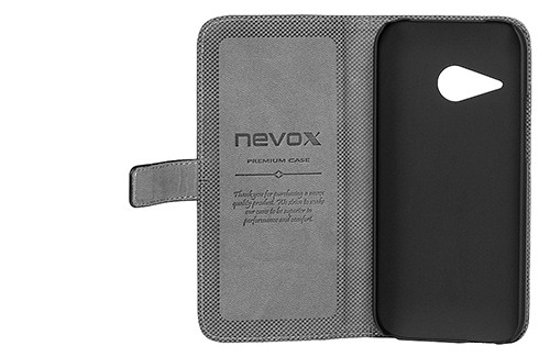 NEVOX Flip Cover 1246 HTC One mini 2 Schwarz, Grau