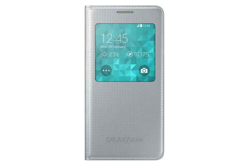 SAMSUNG Flip case EF-CG850B Samsung Galaxy Alpha Silber