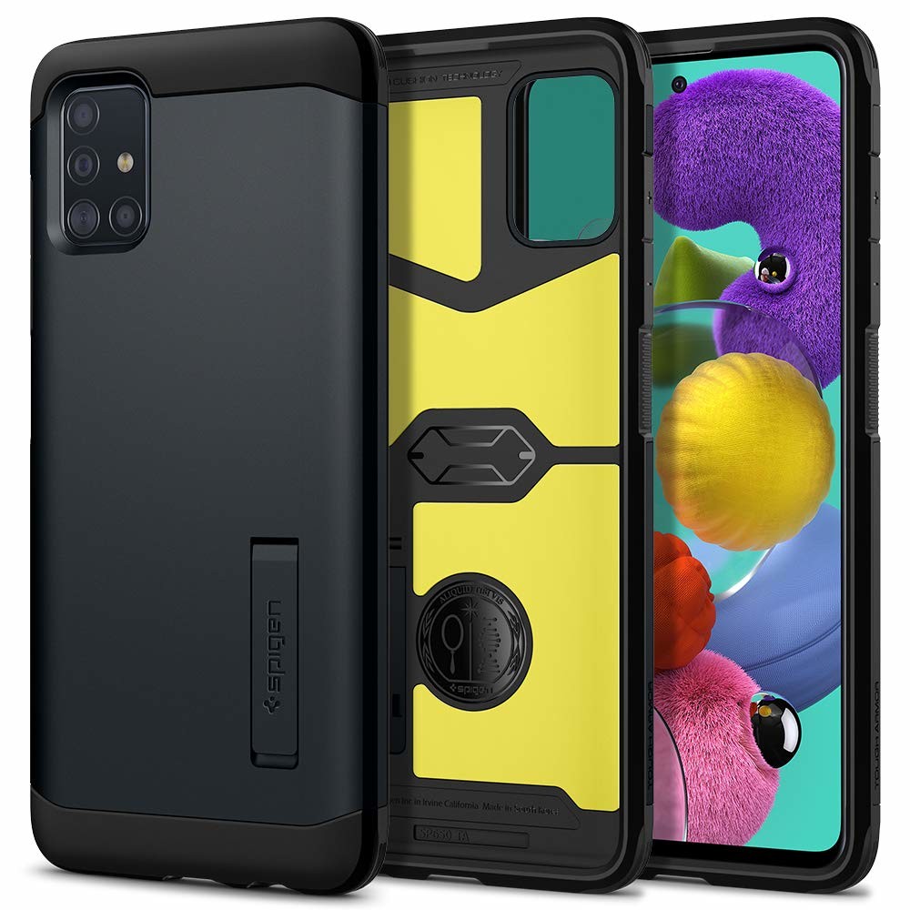 SPIGEN Cover Tough Armor XP Samsung Galaxy A51 Schwarz, Metallisch