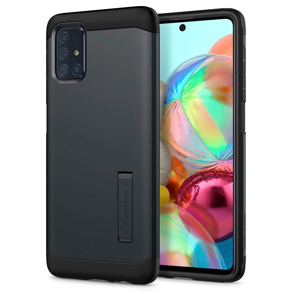 SPIGEN Cover Tough Armor XP Samsung Galaxy A71 Schwarz, Metallisch