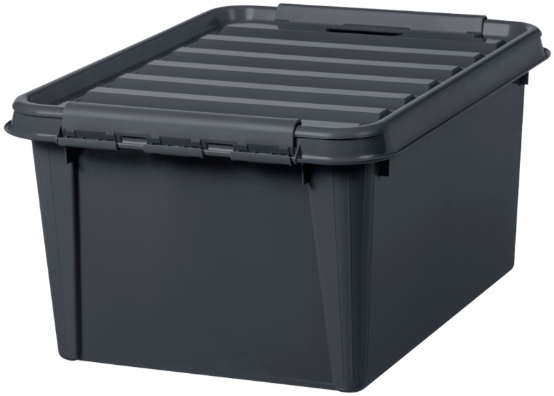 SmartStore Recycled Aufbewahrungsbox 32 L Mit Deckel Grau 39 x 50 x 26 cm