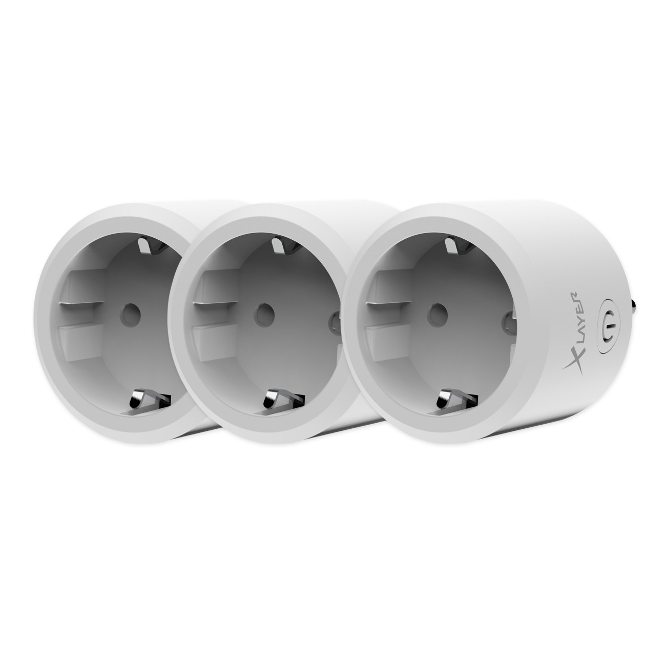 XLAYER Steckdose Smart Echo 219046 Weiß 3 Stück