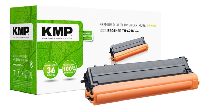 Thumbnail - Kompatible KMP Brother TN-421C Tonerkartusche Cyan