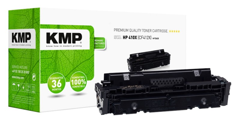 Kompatible KMP HP 410X Tonerkartusche CF412A Gelb