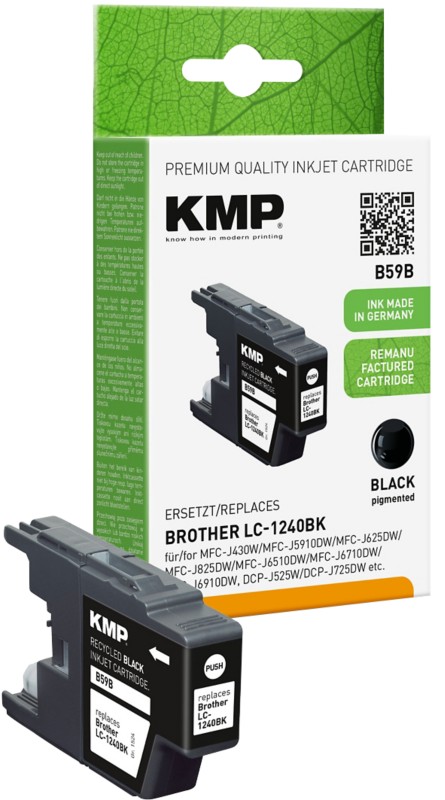 Thumbnail - KMP Kompatibel Brother LC-1240BK Tintenpatrone Schwarz
