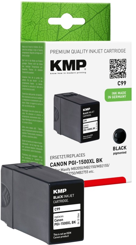 KMP Kompatibel Canon C99 Tintenpatrone Schwarz