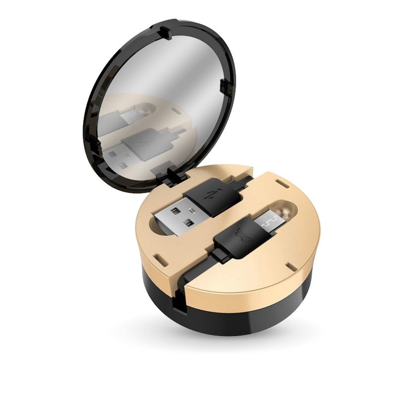 SBS Micro-USB-Kabel TESLCABLEMIRRORMIC USB 2.0 Schwarz, Beige