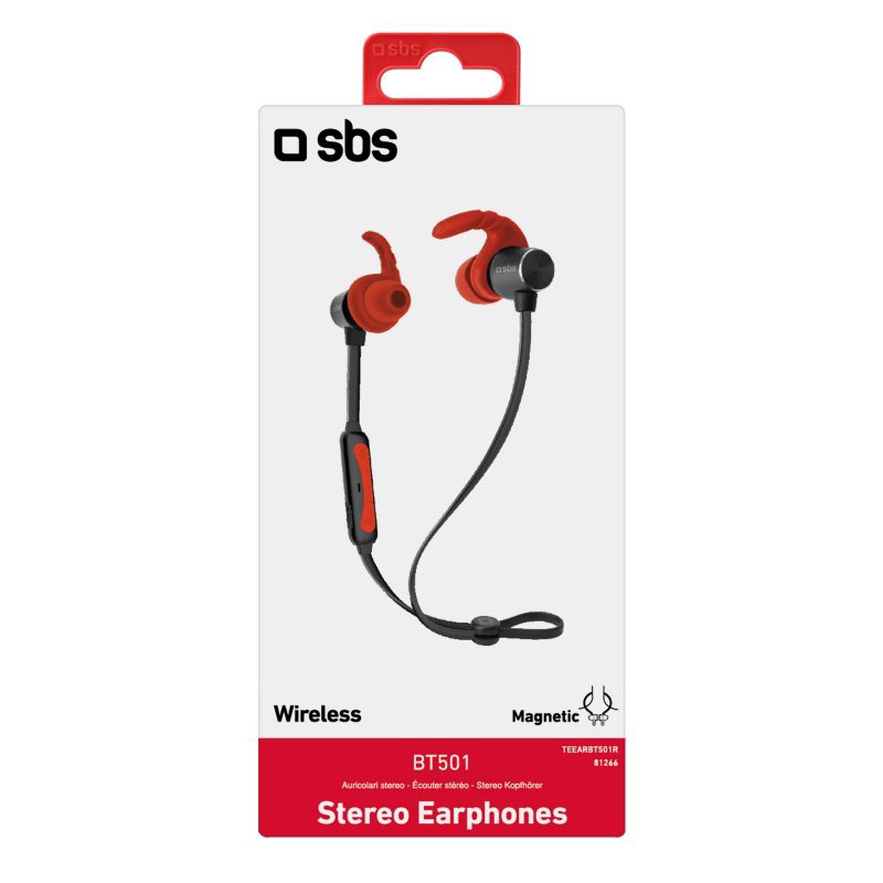 SBS Ohrhörer TEEARBT501R Rot