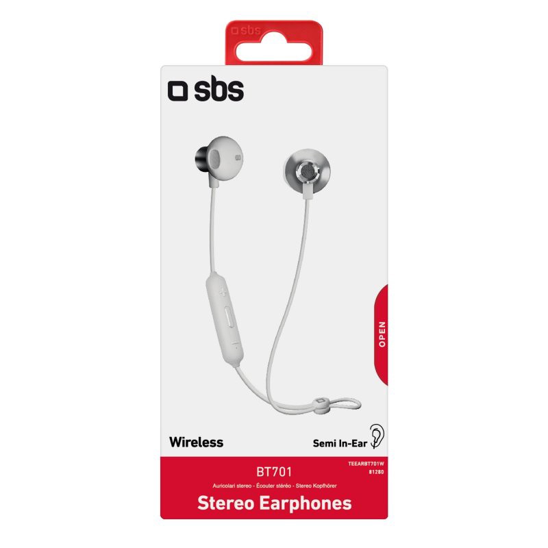 SBS Ohrhörer TEEARBT701W Weiß