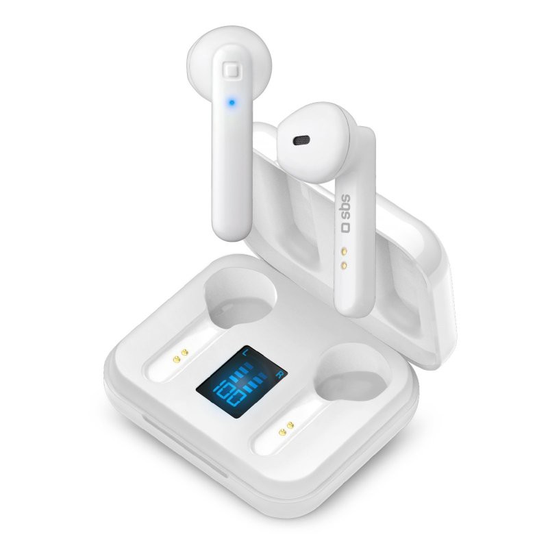 SBS In-Ear-Kopfhörer LCDTWS TEEARLCDTWSBTW Weiß