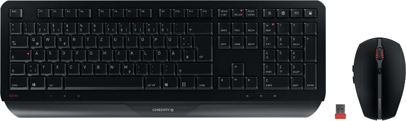 Thumbnail - Cherry Tastatur-Maus-Set Gentix Desktop QWERTZ Schwarz mit Wireless Nano-USB-Empfänger