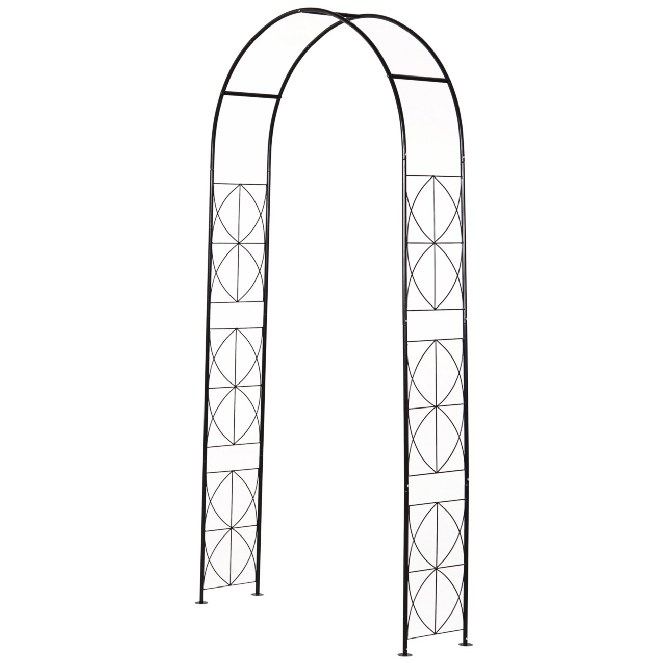 Outsunny Garden Arch 844-281 Black 2300 X 1140 X 300 Mm