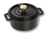 Staub Cocotte 12cm rund schwarz, Gusseisen