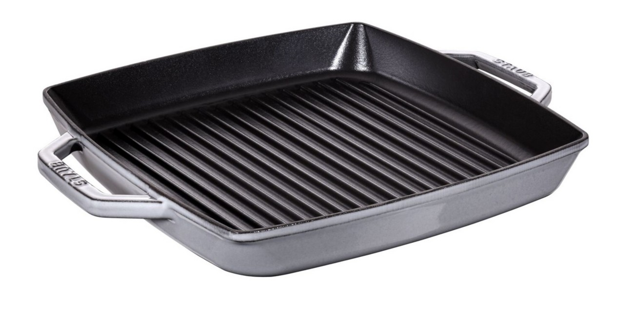 Staub Grillpfanne induktion quadratisch 33cm Graphit-grau