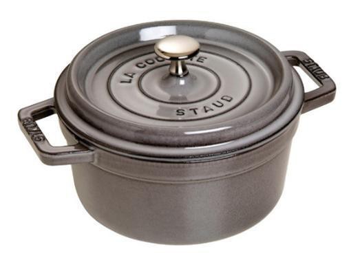 Staub La Cocotte 20cm rund, Graphit-grau, Gusseisen