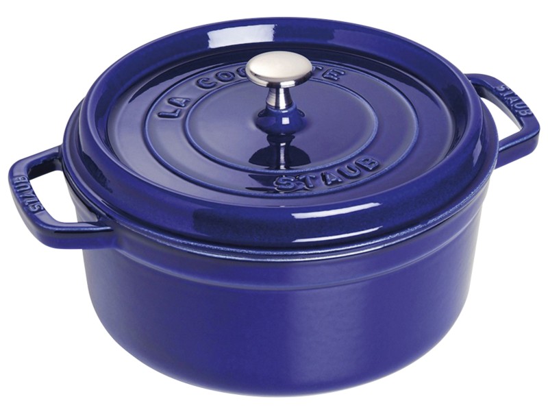 Staub La Cocotte 26cm rund dunkelblau, Gusseisen