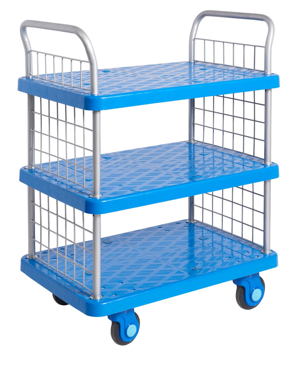 Proplaz Super Silent Shelf Trolley 300 Kg 900 X 600 X 1,200 Mm Blue