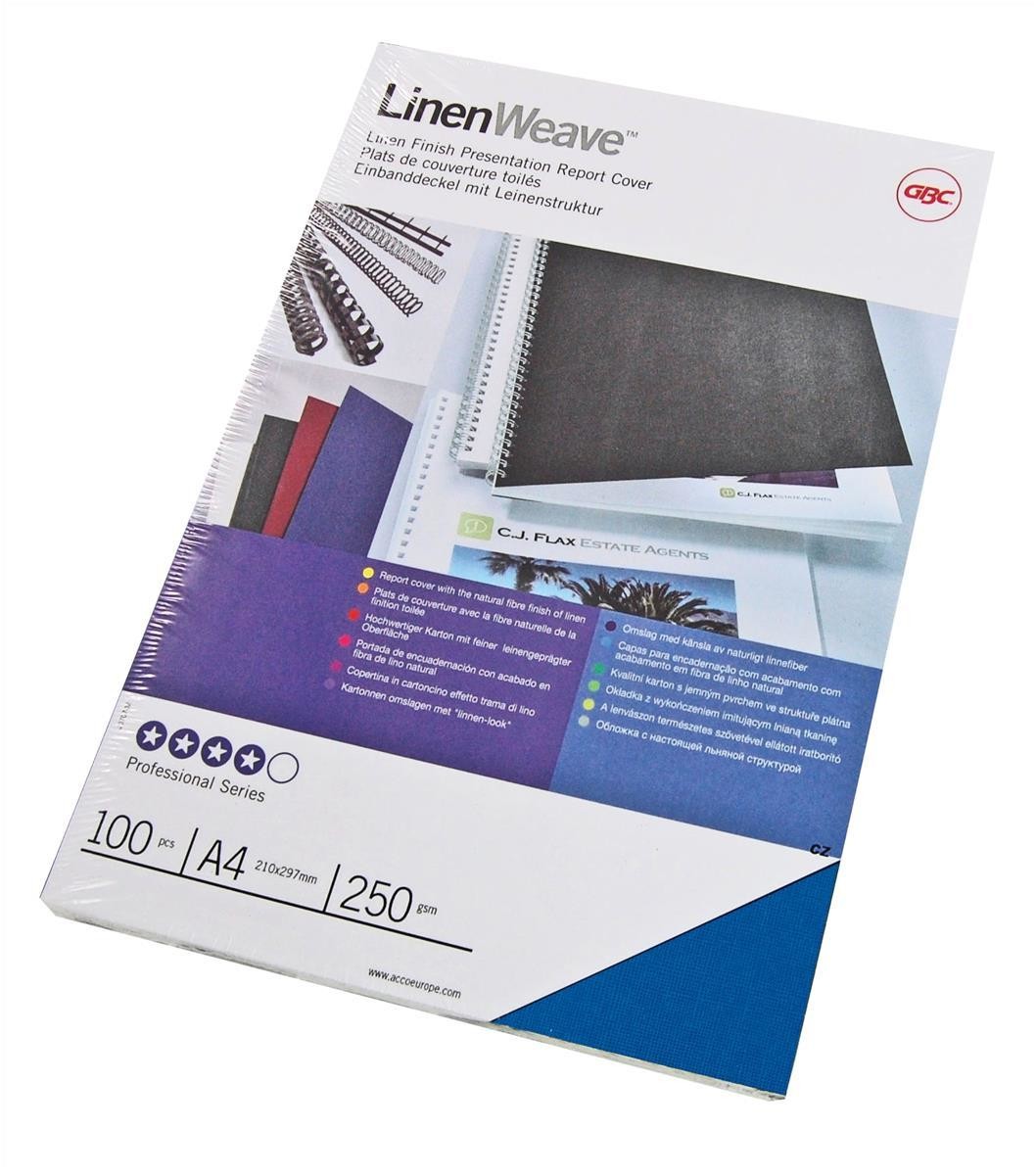 Gbc Blue Linenweave Binding Covers 250Gsm A4 Royal (100) - Image 13