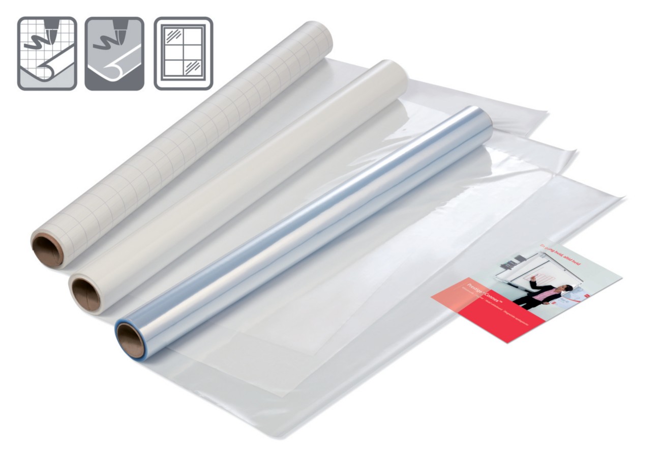 Nobo Squared Whiteboard Dry Erase Sheets Instant White 600 X 800 Mm