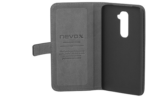 NEVOX Flip Cover 1196 LG G2 Schwarz, Grau